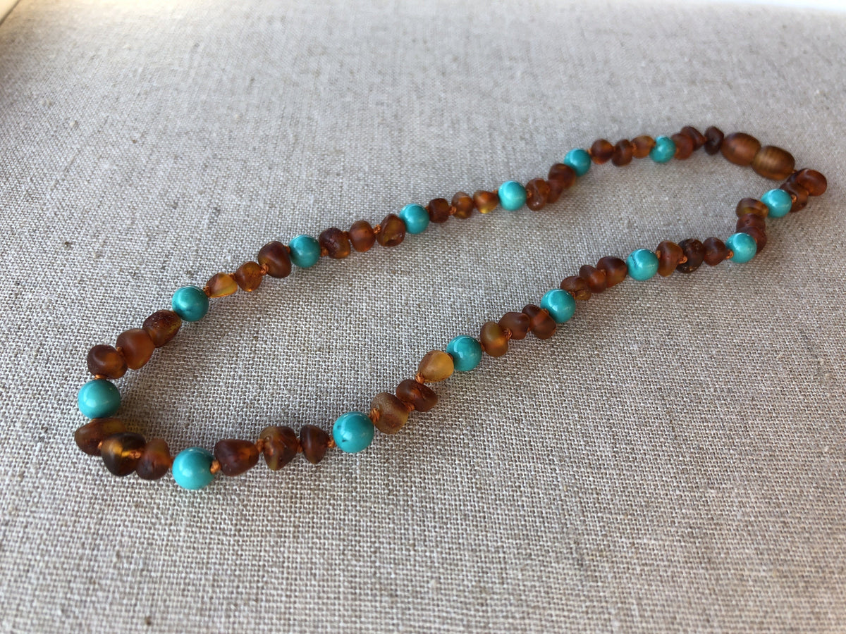 Amber and 2025 turquoise necklace