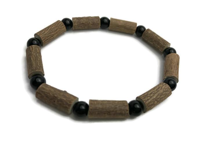 Hazelwood Bracelet - 7.5" - 8.5" ADHD Black Onyx Hazelwood Heart Burn Acid Reflux Eczema Bracelet